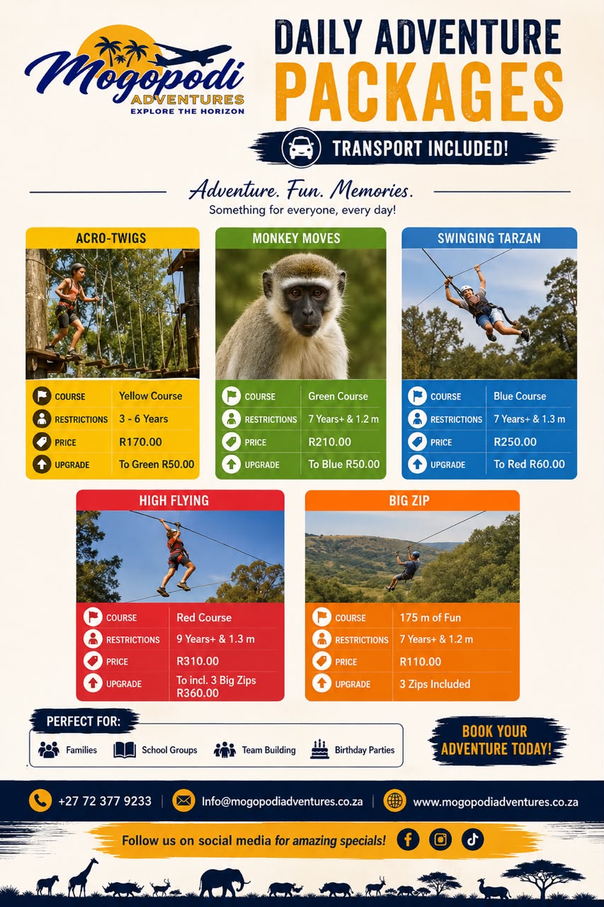 Mogopodi package trip